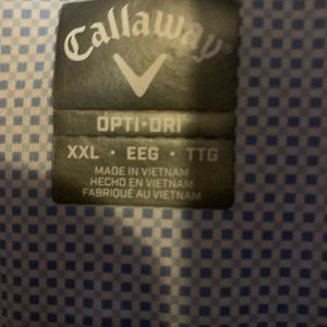 Callaway blue/white 2x golf polo.